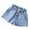 #01 Blue, variant on KINDXX Girls Denim Shorts Size 10-12 Elastic High Waistband Jeans with Pockets, Soft & Comfortable Fit Kids Summer Light Blue Jean Shorts Size 6-7 Years