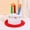 Red, variant on Lilgiuy Happy Birthday Cake Hats for Boys Girls, Christmas Birthday Hat with Candles Design, Suitable for Special Day Party Celebrations, Pink