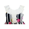 thumbnail image 4 of Girls Dress Turn-Down Collar Tulip Striped Print Chiffon 8 Years, 4 of 4