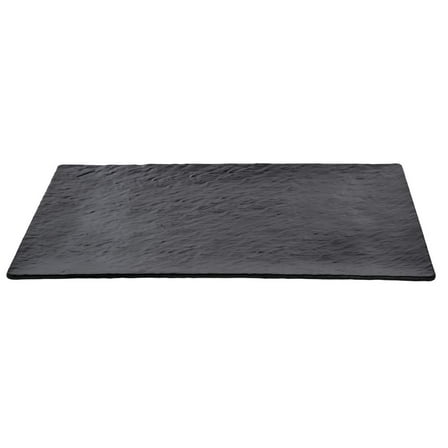 HUBERT® Serving Tray Matte Black Textured Melamine - 21" L x 15" W