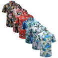 thumbnail image 2 of Zoeecloth Men's Hawaiian Shirt Short Sleeve Shirts for Men Hawaiian Shirt Floral Casual Button Down Shirts Tropical Holiday Shirts S-2XL, 2 of 9