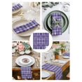 thumbnail image 3 of Purple Plaid Cloth Napkins Set of 8 Reusable Dinner Napkins, Modern Art Checkered Farmhouse Cocktail Napkin Washable Table Napkins for Wedding/Holiday Party/Baby Shower 20"x20", 3 of 7
