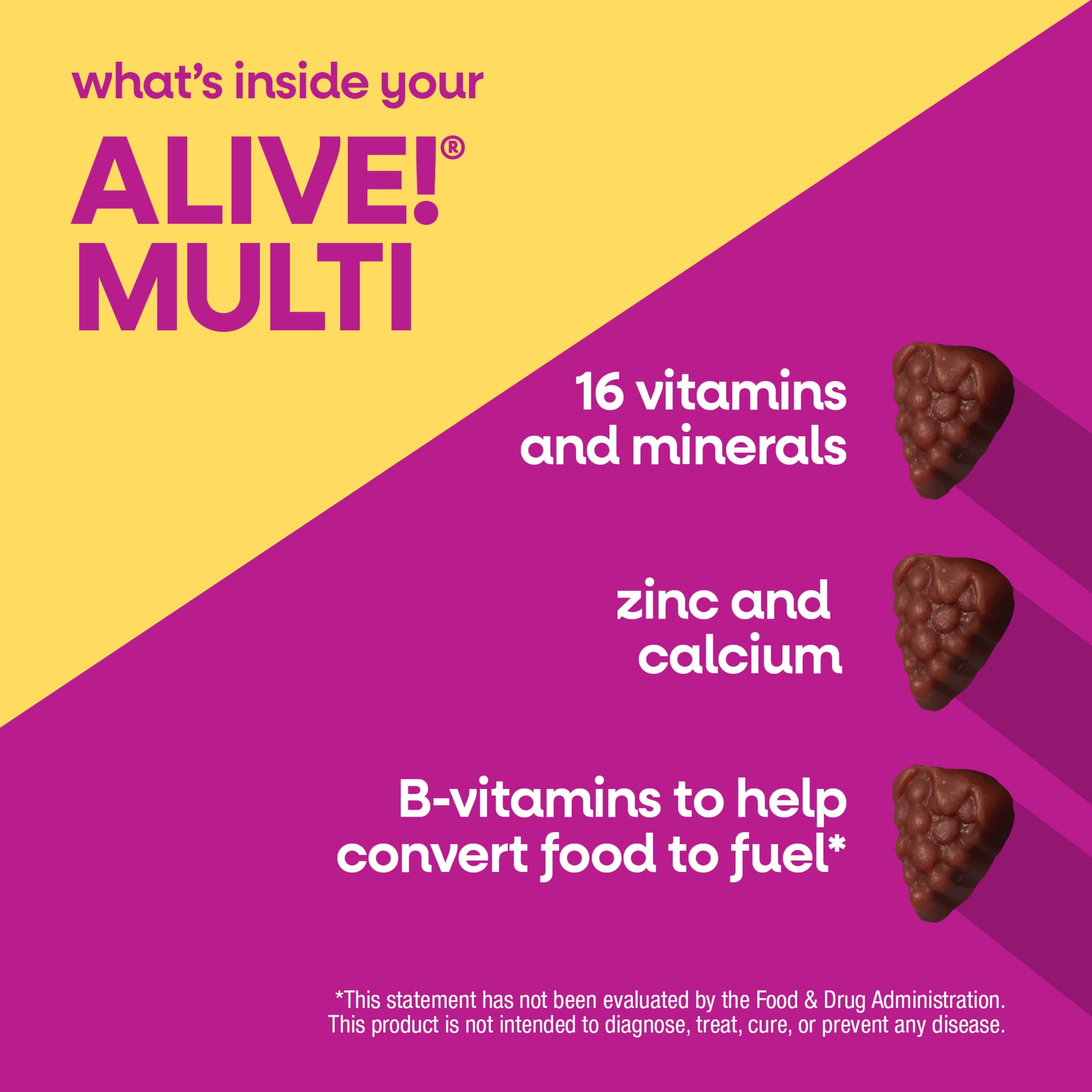 (2 pack) Nature’s Way Alive! Women’s Gummy Multivitamin, Mixed Berry Flavored, 60 Count