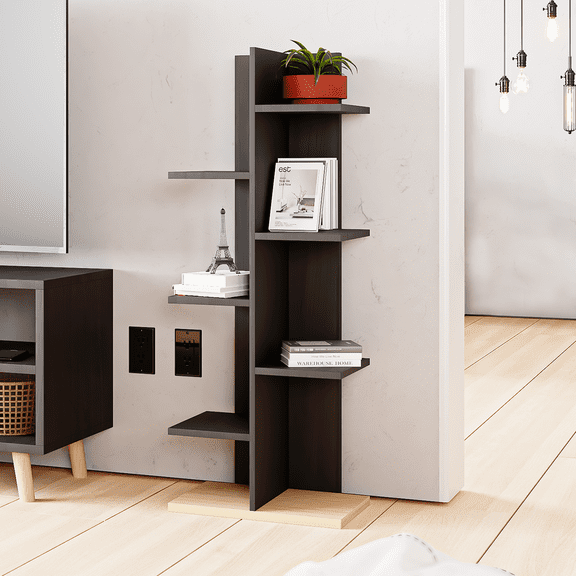 Librero Minimalista Fit Atlas Home Negro 100 cm Altura x 39 cm Ancho x 25 cm Fondo