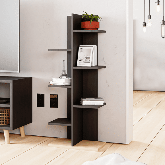 Librero Minimalista Fit Atlas Home Negro 100 cm Altura x 39 cm Ancho x 25 cm Fondo