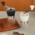thumbnail image 6 of Adjustable Manual Coffee Grinder with Ceramic Burr & Removable 160ml Glass Bowl for Grinding, 6 of 17