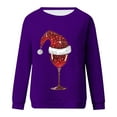 thumbnail image 3 of Jienlioq Hauts pour Femmes Mode Tendance Décontractée Imprimé Col Rond Ample Manches Longues Chandails en Molleton Blouse Cyberlundi, 3 of 3
