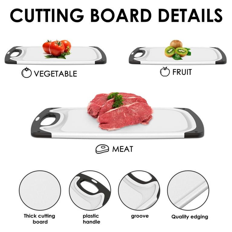 Oannao 3-Piece Cutting Board Set with Stand, BPA-Free photo 4