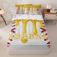 thumbnail image 2 of Homewish Baseball Ice Cream Zipper Full Size Comforter Sets with Fitted Sheet and 2 Pillowcases for Kids, Cartoon Dount Dessert Zipper Bedding Set, Stars Reversible, 4-Piece, 2 of 6