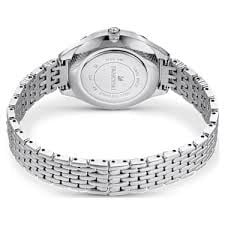 Swarovski Crystal Attract Watch Swiss Made, Pavé, Metal bracelet, Silver tone, Stainless steel