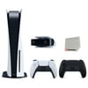 Sony Playstation 5 Disc Version Console (Japan Import) with Extra Black Controller and 1080p HD Camera Bundle with Cleaning Cloth