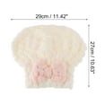 thumbnail image 2 of 1 Pc Women Soft Comfortable Hair Drying Towel for Bathroom Vacation Travel Beige Coral Velvet, 2 of 3