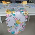 thumbnail image 6 of KUKIDSVO Easter Embroidered Table Runner, Hollow Bunny Egg Linen Cloth for Party Table Decor, 13.78×58.27in, Size L, 6 of 6