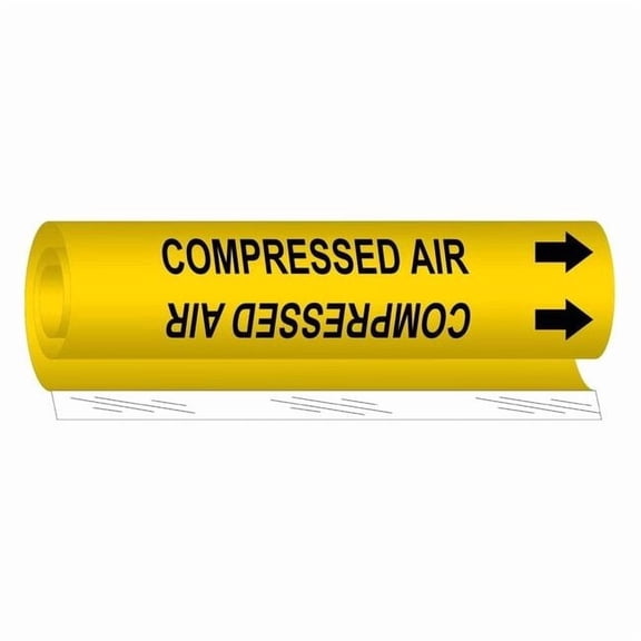 Brady Pipe Marker,Compressed Air,5 in H,8 in W 5661-O