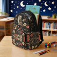thumbnail image 3 of Xoenoiee Owl Mushroom Flower Print Kids Backpack Elementary Preschool School Bag with Front Zipper Pocket for Girls Large Capacity Bookbag Knapsack Travel Bagpack Daypack Rucksack, 3 of 7