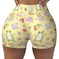 thumbnail image 2 of Logiee Frog Bee Print Women's Biker Shorts,Workout Gym Shorts,Scrunch Shorts,Tummy Control Hidden Scrunch Running Yoga Shorts-XX-Large, 2 of 8