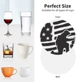 thumbnail image 6 of Disketp Memorial Day1 Funny Coasters,4 Pcs Leather Coasters with Holder, Perfect Housewarming Hostess Gifts,Protect Furniture from Water Marks Scratch and Damage-Round Shape, 6 of 6
