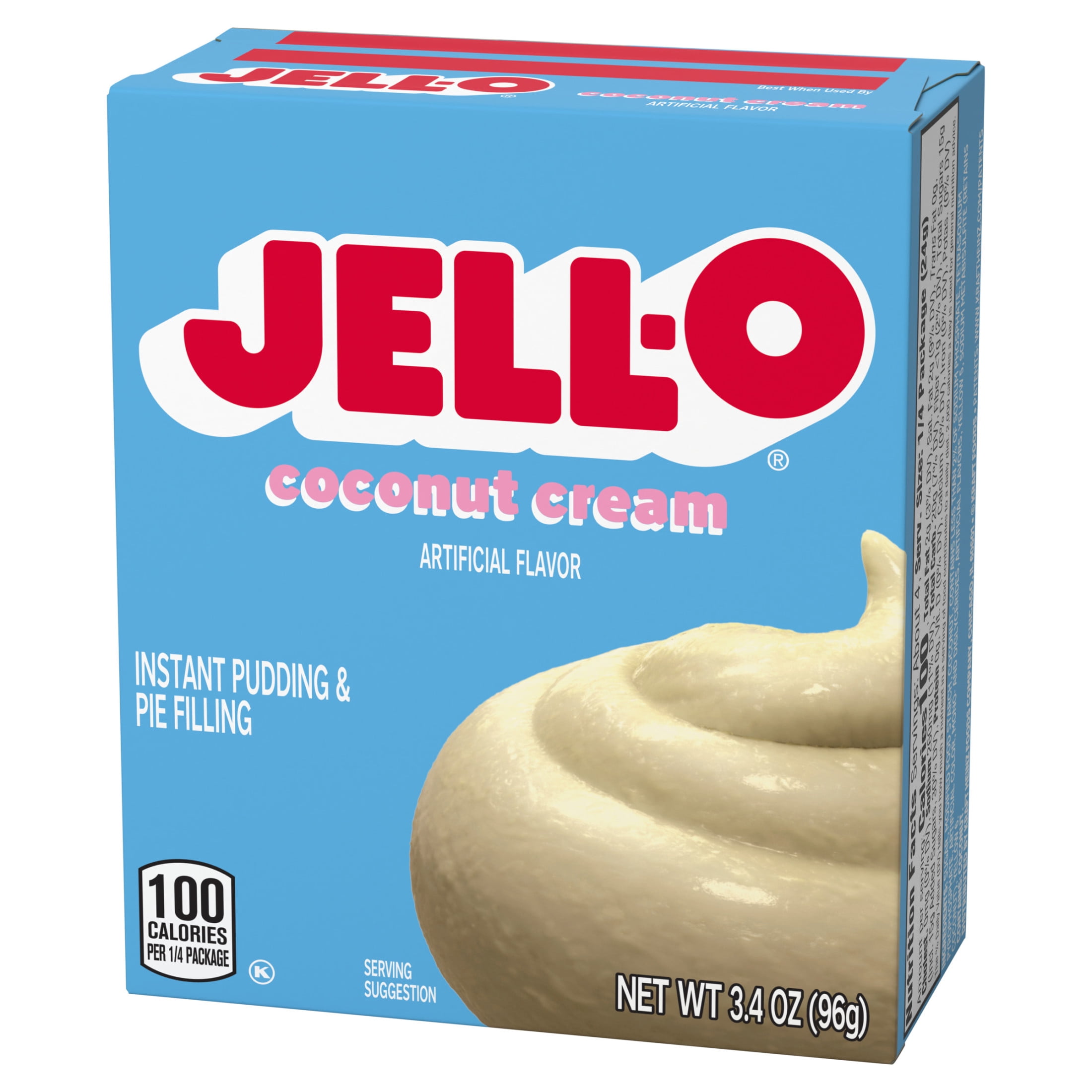 Jell O Coconut Cream Artificially Flavored Instant Pudding Pie Filling Mix 3.4 oz Box