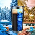 thumbnail image 3 of 20oz Stainless Steel Tumbler Bulk with Lid, Double Wall Vacuum Insulated Travel Mug, Powder Coated Coffee Cup, Powder Black, 1 Pack, 3 of 6