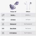 thumbnail image 4 of Auriculares inalámbricos Back Bay Tempo 30 para orejas pequeñas, morado, 4 of 9