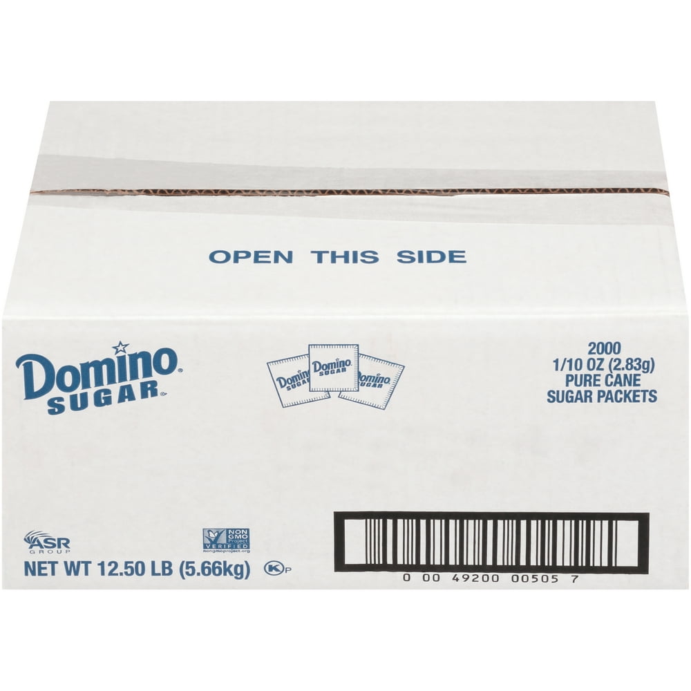Domino Premium Pure Cane Sugar Packets, 2,000 count, 1/10 oz Walmart