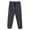 Dark Gray, variant on Men Embroidered Tip Drawstring Elastic High Waist Diagonal Seam Cuffed Ankle Knit Jogger Pants Deep Side Slip Pockets Soft Stretch Daily Commute Loungewear Trousers L