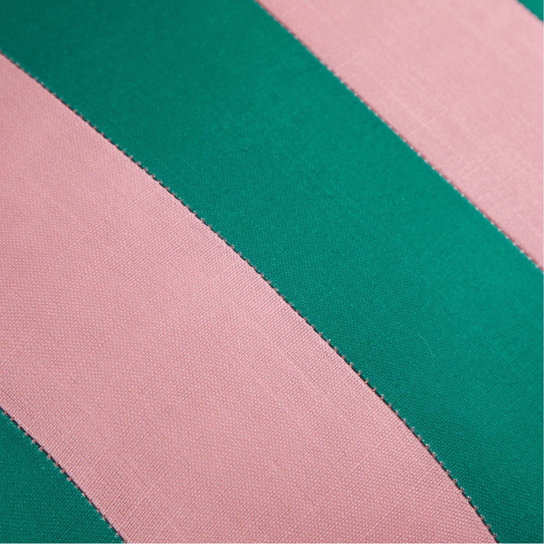 Mainstays 18" x 18" Pink and Green Ruffle Striped Pillow