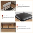 thumbnail image 3 of QinaQin Set de 2 bancos altos modernos para isla de cocina, asiento de 25.5 pulgadas, respaldo, tapizado en piel sintética, estructura metálica y reposapiés para mayor comodidad, 3 of 8