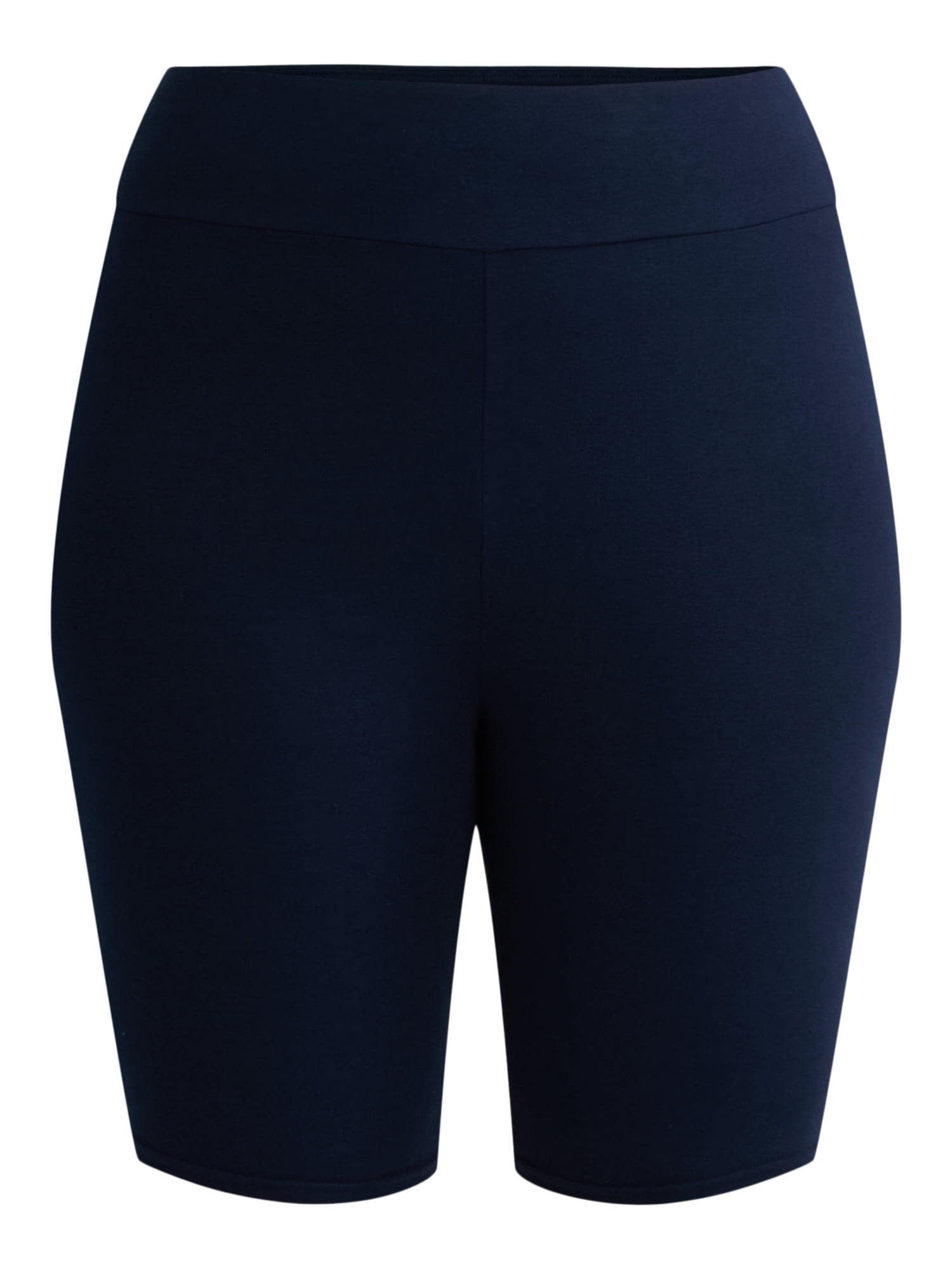 Terra & Sky Women’s Plus Size Bike Shorts, 10" Inseam, 2-Pack, Sizes 0X-5X