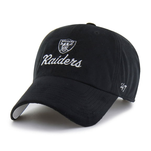 Women's '47  Black Las Vegas Raiders Spirited Clean Up Adjustable Hat