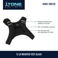 Tone Fitness Neoprene Weighted Vest, 12 Pounds, Black