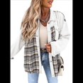 thumbnail image 3 of Chaqueta Vaquera Estilo Boyfriend, Informal, de Larga, con Botones y Bolsillos, para Mujer M, 3 of 9