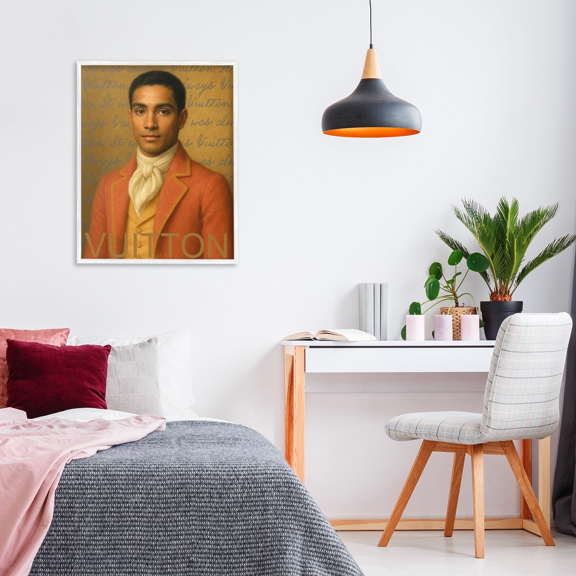 Stupell Industries Vintage Fashion Gent White Framed Giclee Art, design by Grotto Studios
