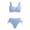 a-Light Blue255, variant on FINALGANG Girls Kids Two Piece Bikini Set Color Block V Notch Bralette Top With Drawstring Side High Waist Bottoms For Summer Beach Soft Swimwear