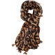 thumbnail image 1 of EeaseMX Bufanda larga de estilo femenino, chal de algodón doble, regalo, bufanda de leopardo, color café, 1 of 7