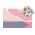 thumbnail image 4 of ZNDUO Placemats, 6 PCS Heat Resistant Stain Resistant Woven PVC Insulation Placemats, Durable Washable Elegant Table Mats for Dining-Abstract Pastel Art, 18"x12", 4 of 6
