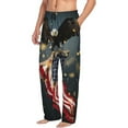 thumbnail image 6 of Pofeuu North American Bald Eagle1 Print Men's Pajama Pants, Soft Lounge Pajama Pants with big pockets for Men Plaid Pj Bottoms-X-Large, 6 of 6
