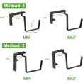 thumbnail image 5 of Railing Planter Boxes for Plants, 2 Pack Deck Hanging Planters for Railings, Over Railing Planter Box, 16.9 Inch Balcony Planters Railing Hanging with Metal Brackets, Red$$Garden &, 5 of 7