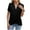 Womens Tops Short Sleeve-Black, variant on Homenesgenics Womens Tops under $5 Plus Size Women's New Short-sleeved V-Neck Solid Color Casual Fashion Tops Pink XXL