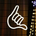 thumbnail image 2 of LINLIN Hand Shape Finger Neon Signs, LED Neon Lights Decorative Wall Light USB or Battery Operated Neon Light Sign White Light Up Signs for Bedroom Living Room Game Room Decoration, 2 of 8