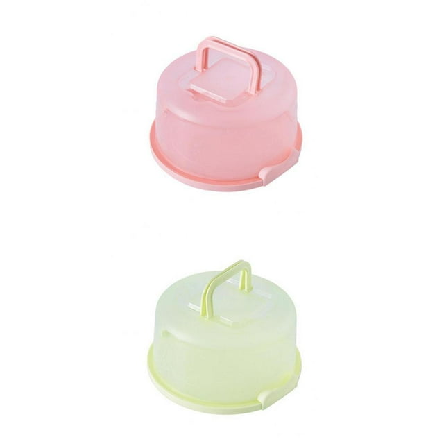 Recipiente de Almacenamiento de Plástico Sunnimix Portador de pasteles con Manija Transparente con Tapa