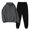 Grey, variant on Womens 2 Piece Outfits Hoodie Sweatsuit Sets Oversized Sweatshirt Baggy Fall Fashion Sweatpants With Pockets summer pajamas for women set