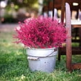 thumbnail image 4 of BadPiggies 8 Bundles Artificial Flowers Plastic Lavender UV Resistant No Fade Hanging Plants for Garden Porch Window Indoor Outdoor (Pink), 4 of 10
