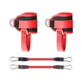 thumbnail image 4 of Juego de correas de soporte de tobillo ajustables, bandas de fitness para gimnasio, 25 x 8 cm, ligeras, multiusos, fáciles de instalar con anillos en Rojo, 4 of 8