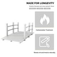 thumbnail image 3 of Ktaxon 5ft Wooden Garden Bridge with Safety Rails, Decorative Arch Footbridge for Yard Pond Creek Landscape - White, 3 of 8