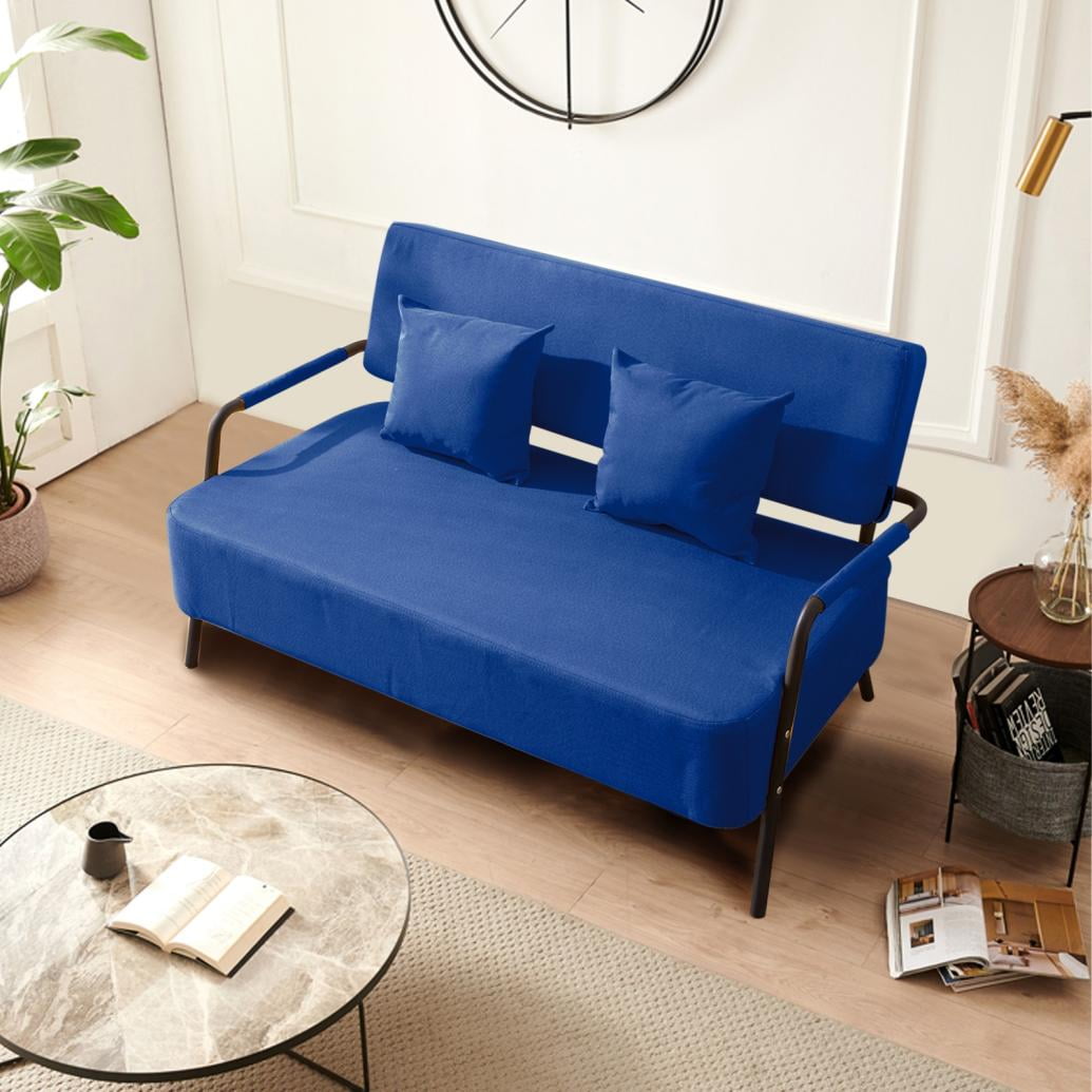 Guzom 51Inch Comfortable Loveseat Sofa with 2 Pillows, Small Couch