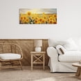 thumbnail image 3 of Stupell Industries Panoramic Sunflower Field Landscape & Nature Painting Wrapped Canvas Art Print Wall Art, 40 x 17, 3 of 8