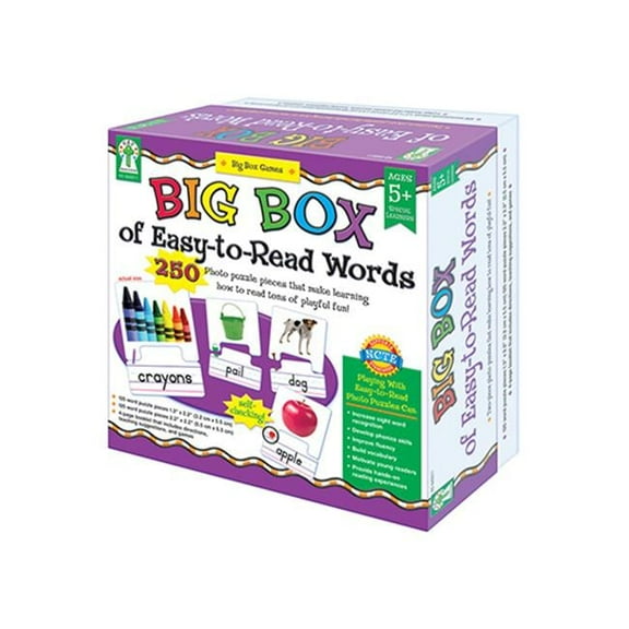 Carson Dellosa  Big Box Of Easy To Read Words Game Age 5 plus Special Education