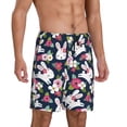 thumbnail image 2 of Wukai Rabbit And Rose Men’s Short Pajama Pants With Pockets Soft Sleep Pj Shorts for Men-4X-Large, 2 of 6