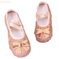 thumbnail image 2 of LYHaoo Girls Ballet Dance Shoes Soft Toe Practice Party School Performance Ballet Flats,Gold,Sizes 8.5(5.71") Toddler, 2 of 7